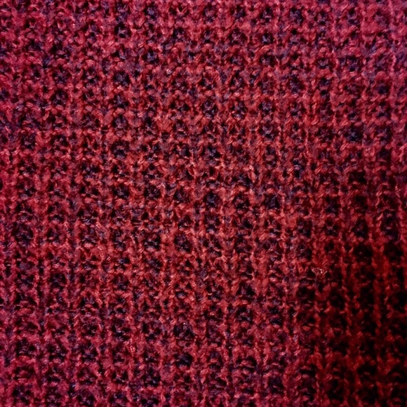 OVERSIZED BURGUNDY KNIT SWEATER - Picture 4 of 5